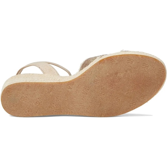 Pelle Moda Women Konner Wedge Sandal Espadrille Natural Beige Suede Linen 8.5 - Picture 7 of 14